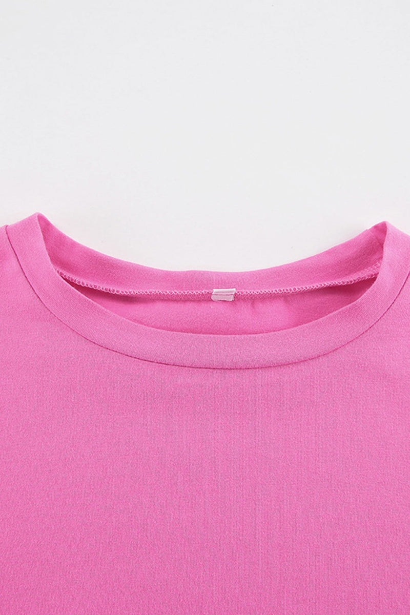 Crew Neck Slit Cotton Sweatshirt