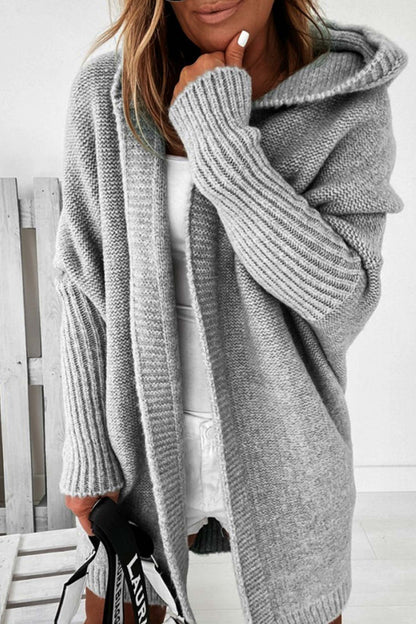 Open Front Hoodie Cardigan