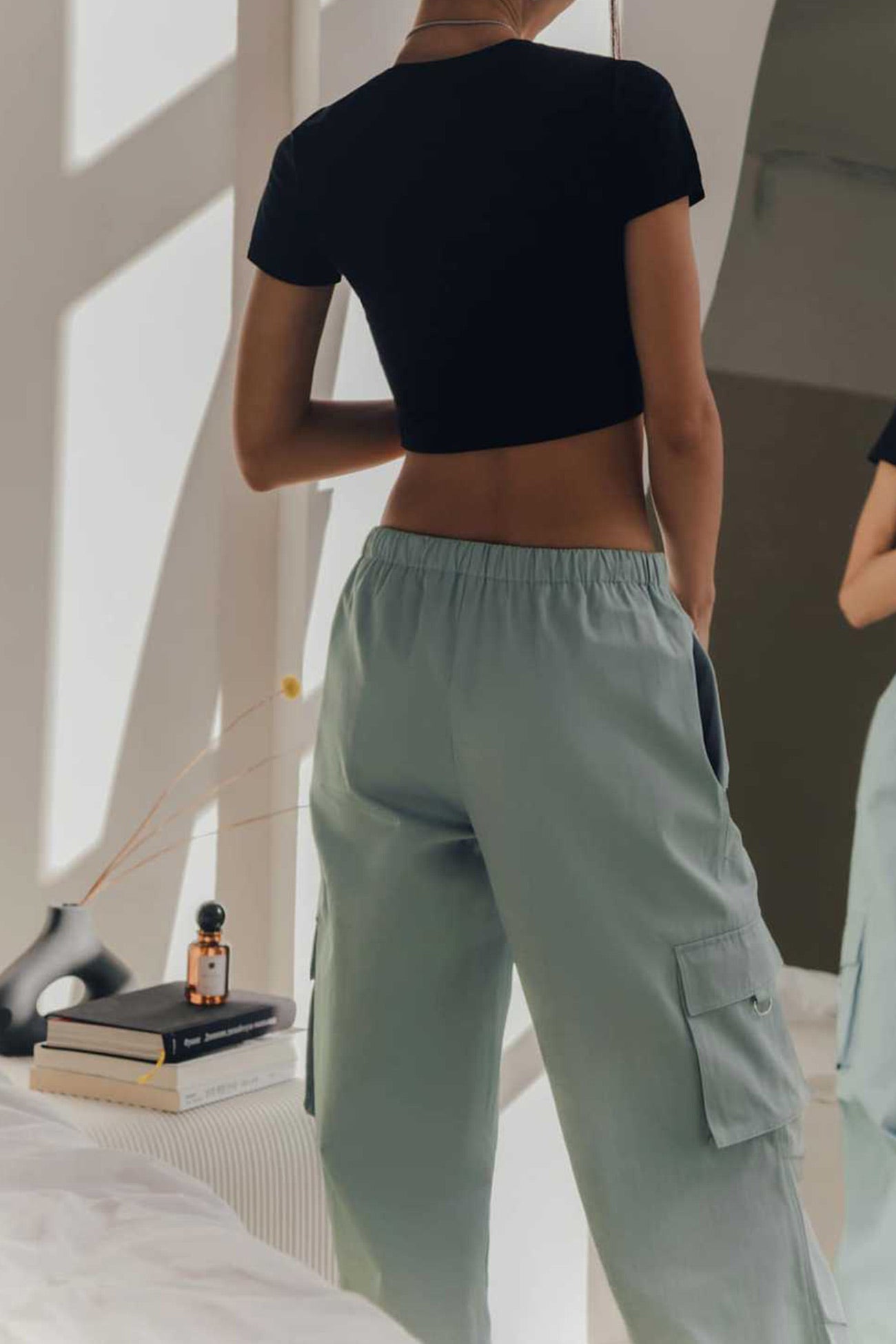 Drawstring Large Pocket Cargo Pants