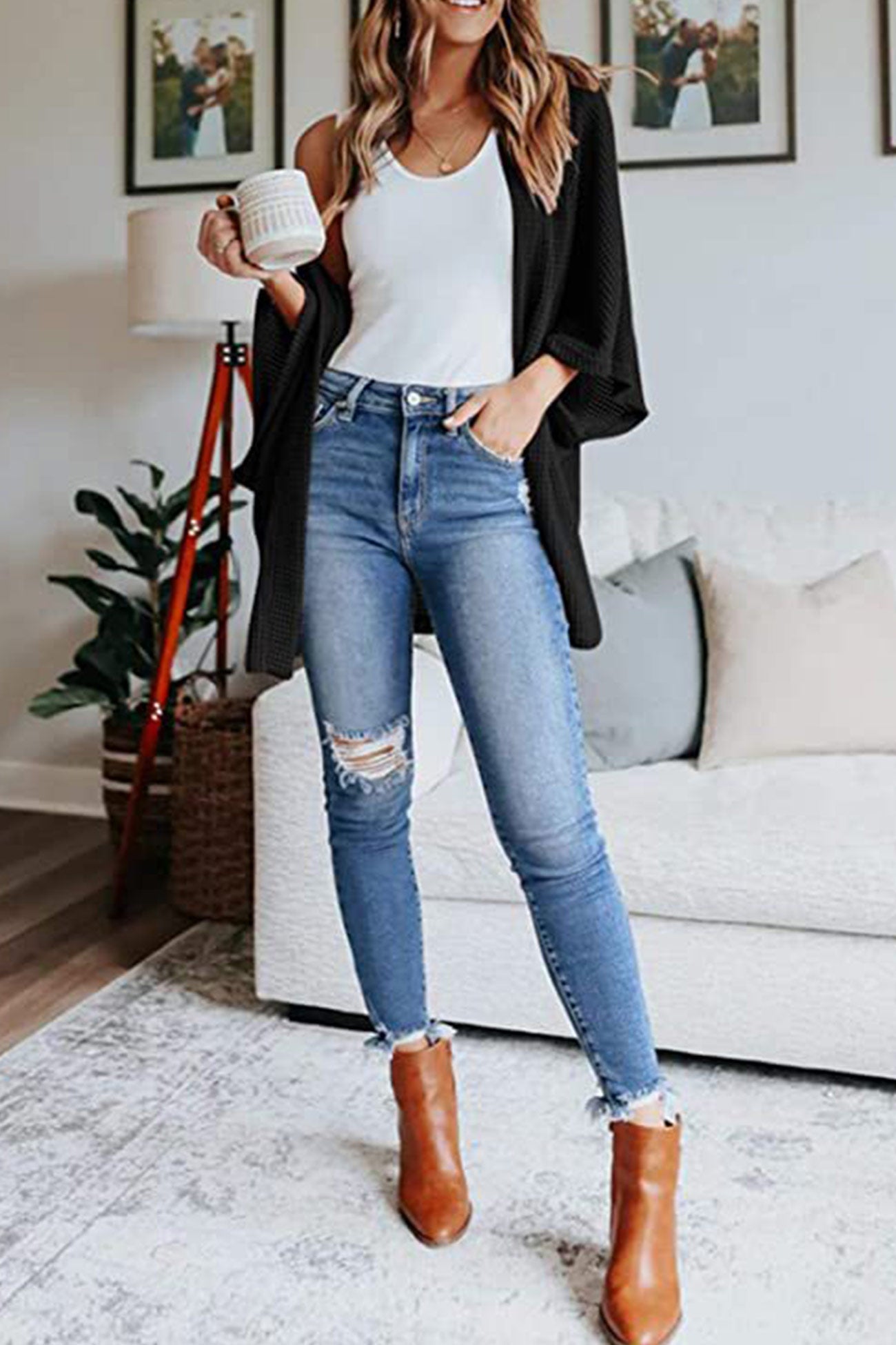Half Sleeve Wrap Cardigan