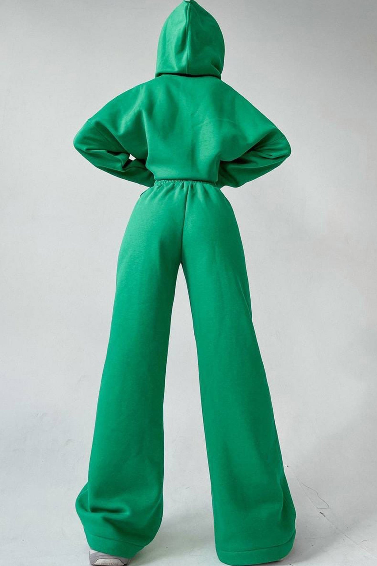 Hoodie Wide Leg Long Pants Suits