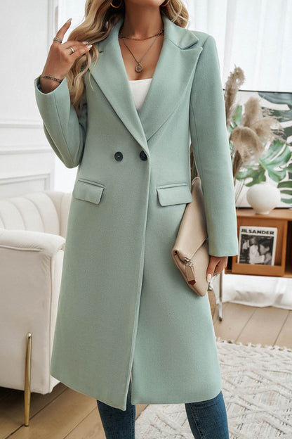Lapel Mid-length Blazer Coat