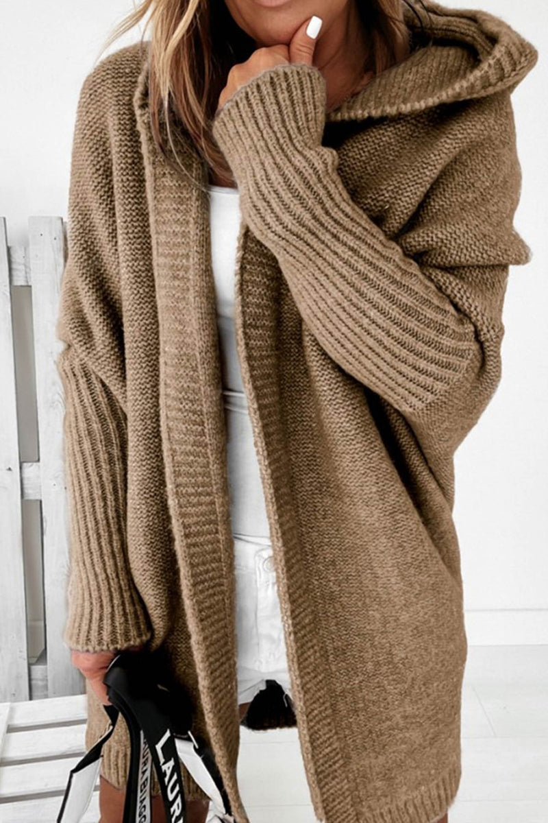 Open Front Hoodie Cardigan