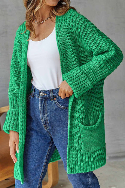 Open Front Long Cardigan