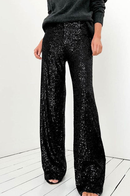 Sequins Straight Long Pants