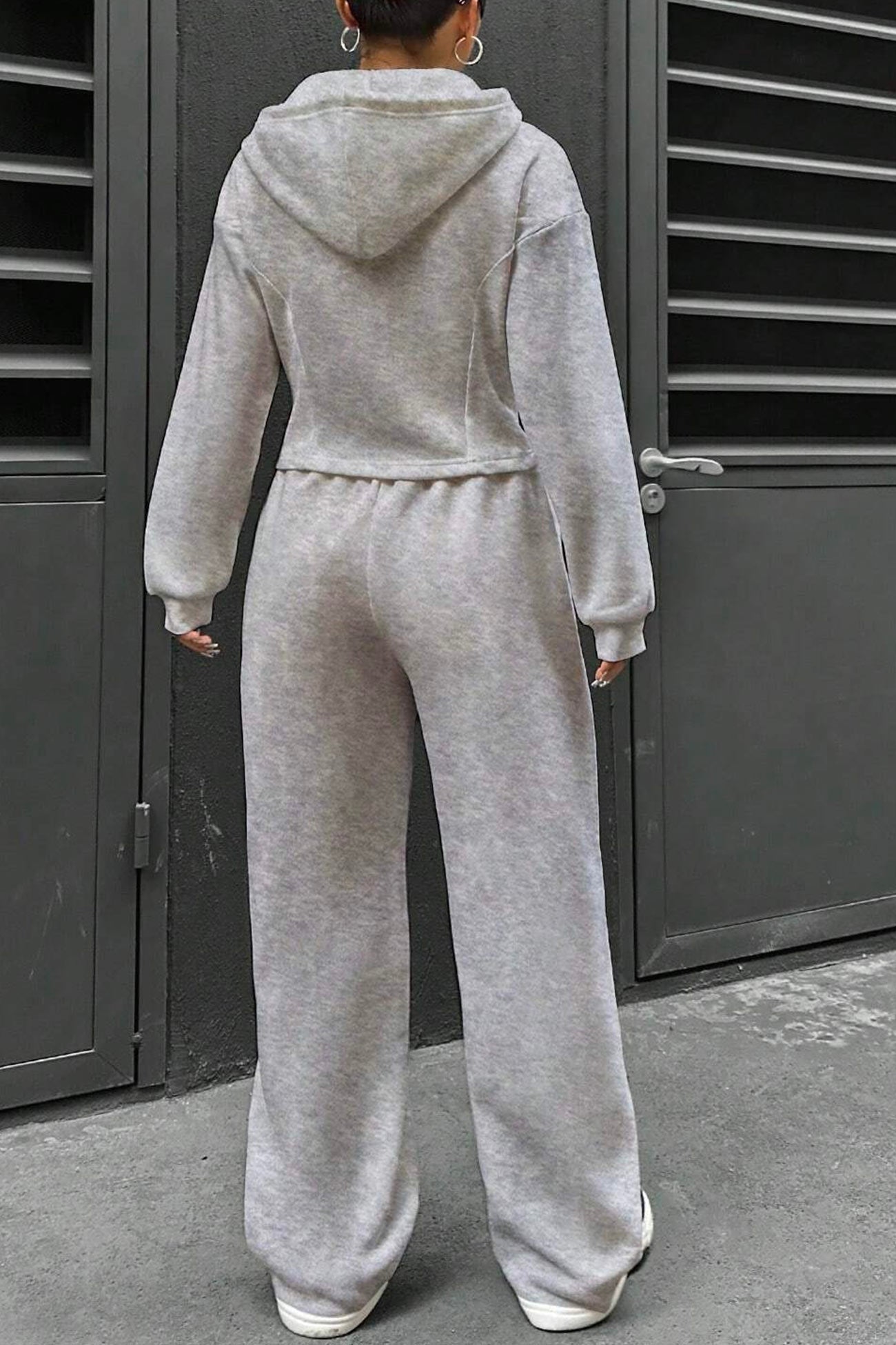 Slim Fit Hoodie Pants Suits