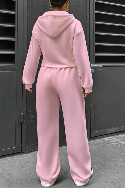 Slim Fit Hoodie Pants Suits