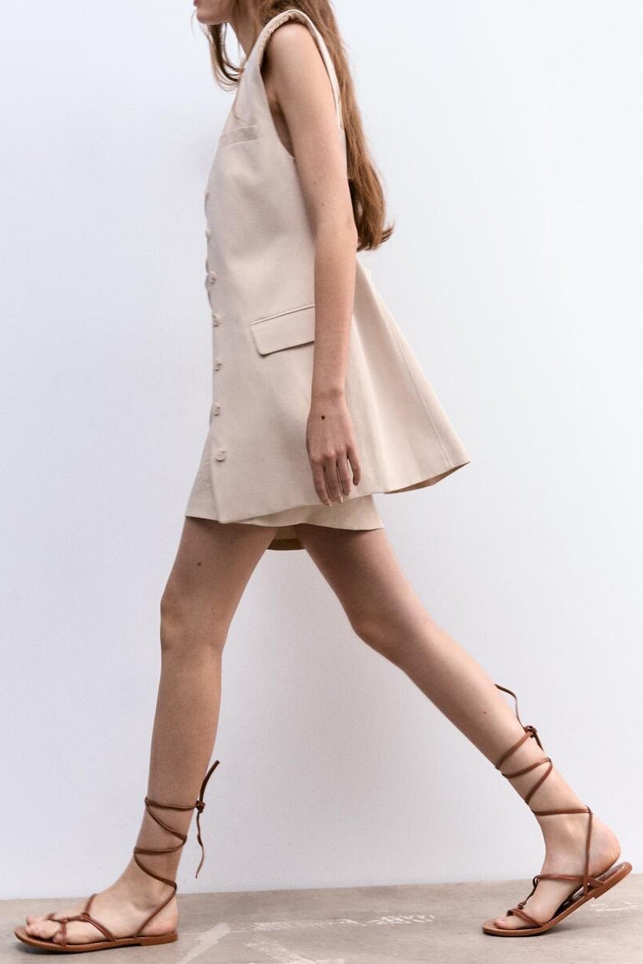 Strappy Flat Roman Sandals