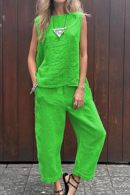 Tank Top Long Pants Set