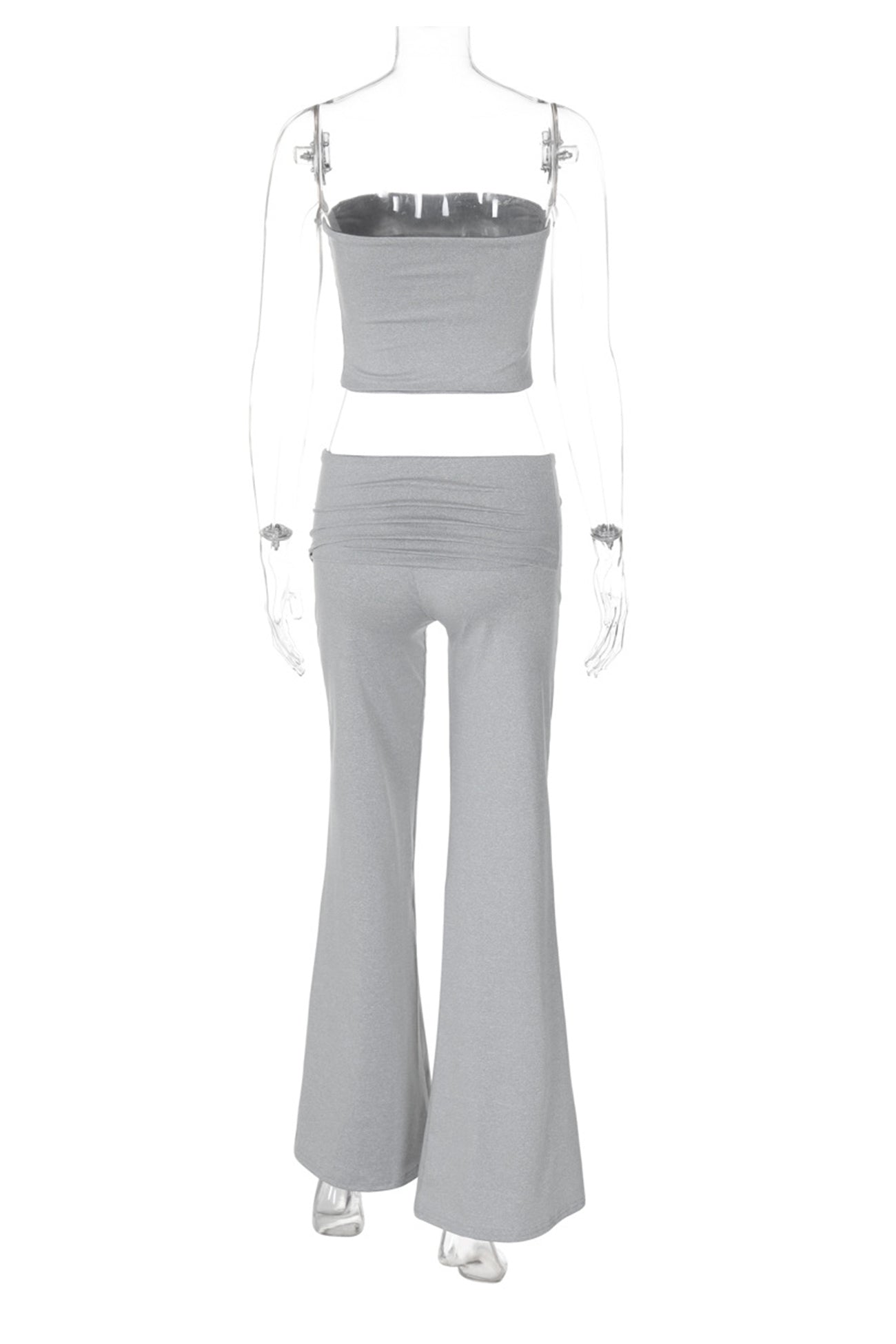 Tube Top Stacking Flare Pants Set