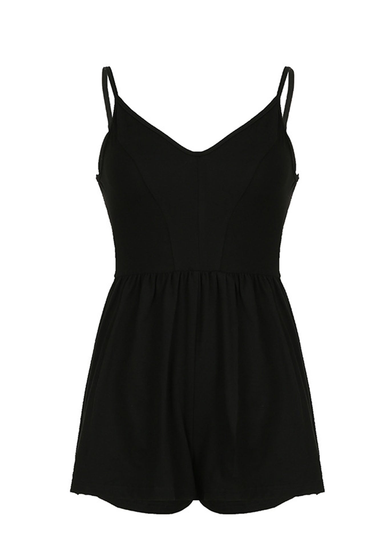 Color Backless Suspender Rompers