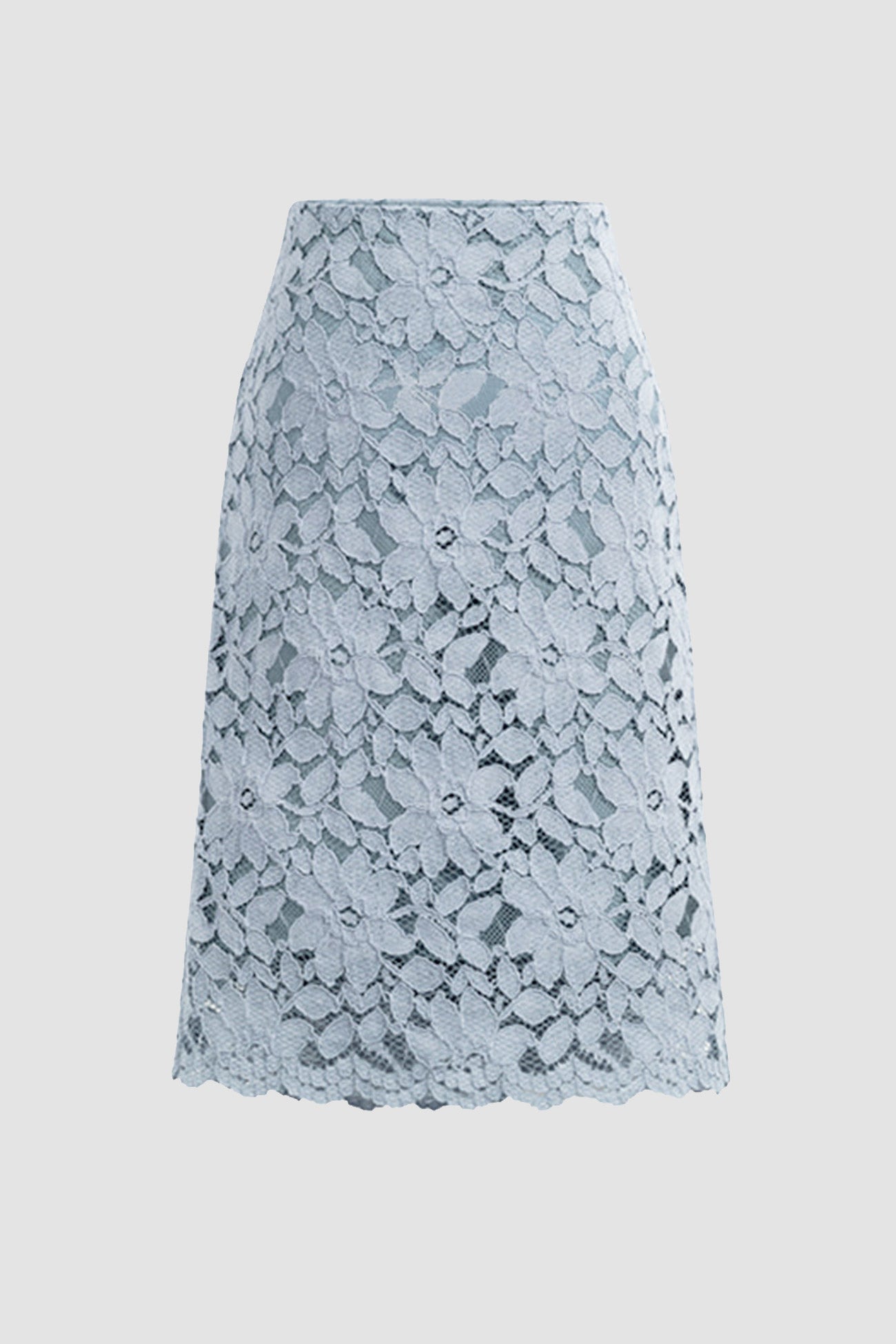 Color Flower Lace Skirt