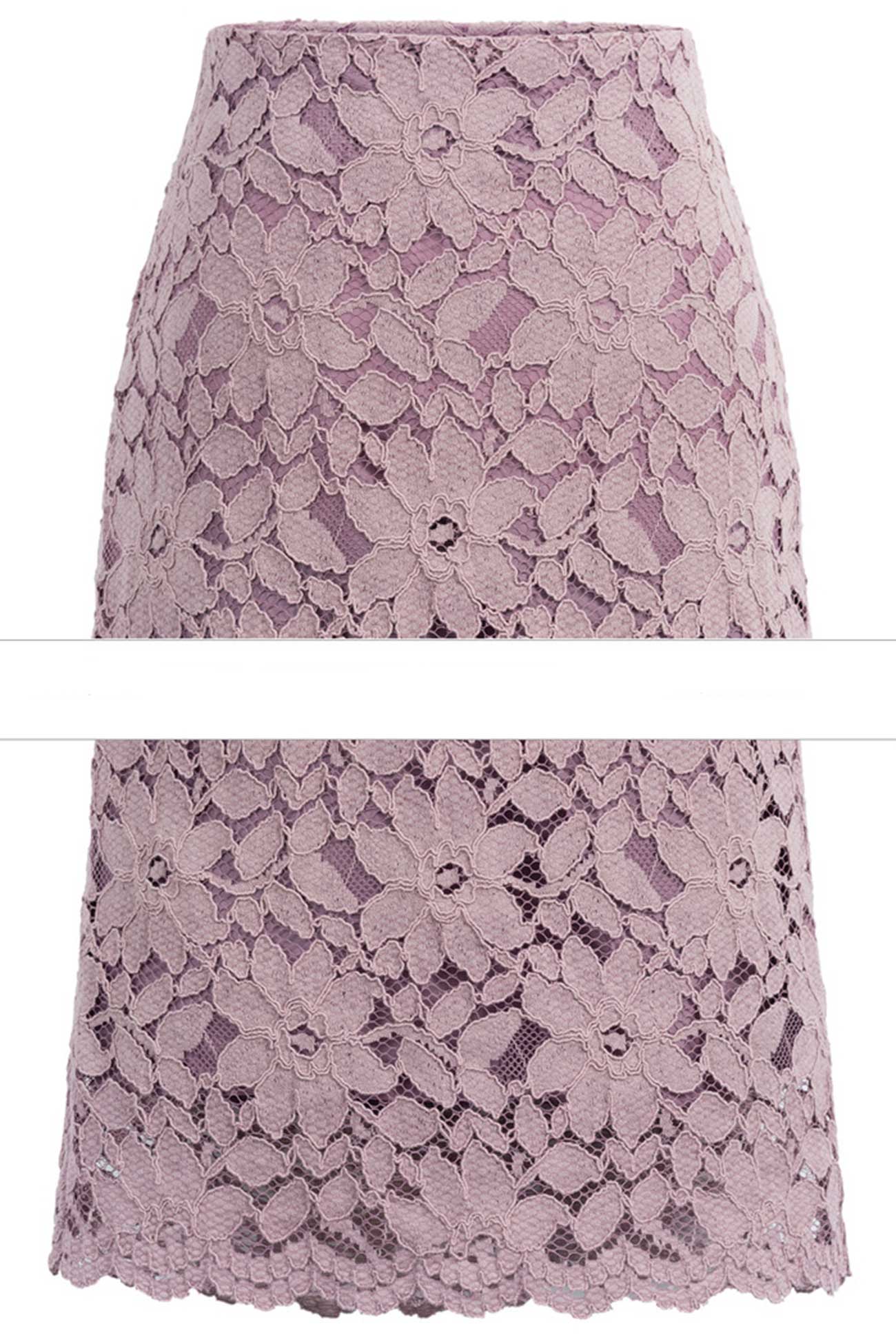 Color Flower Lace Skirt