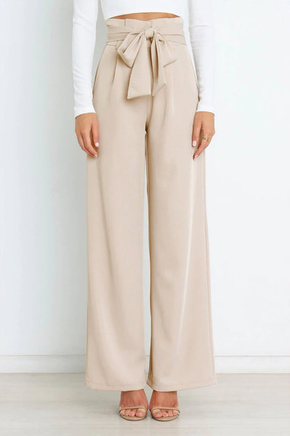 Color Wide Leg Suit Pants