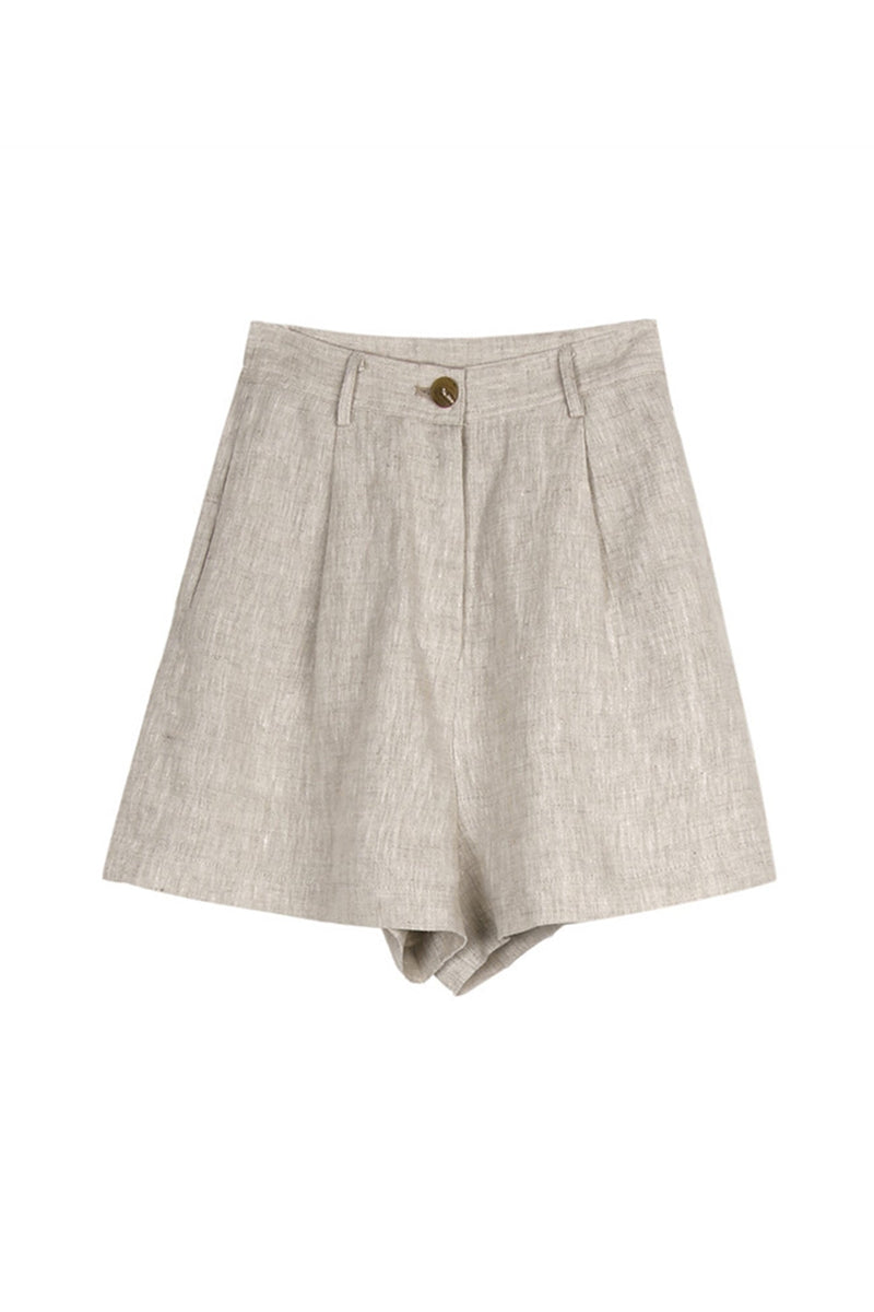 Linen High Waist Shorts