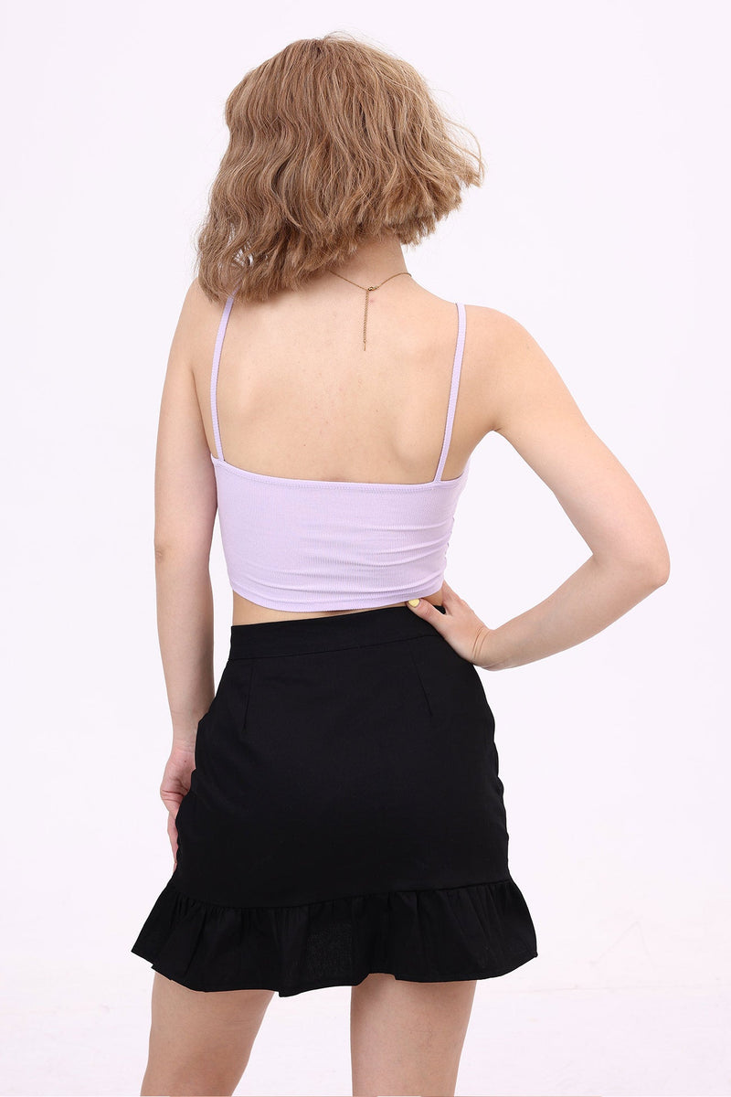 Pleated Ruffled Skirt