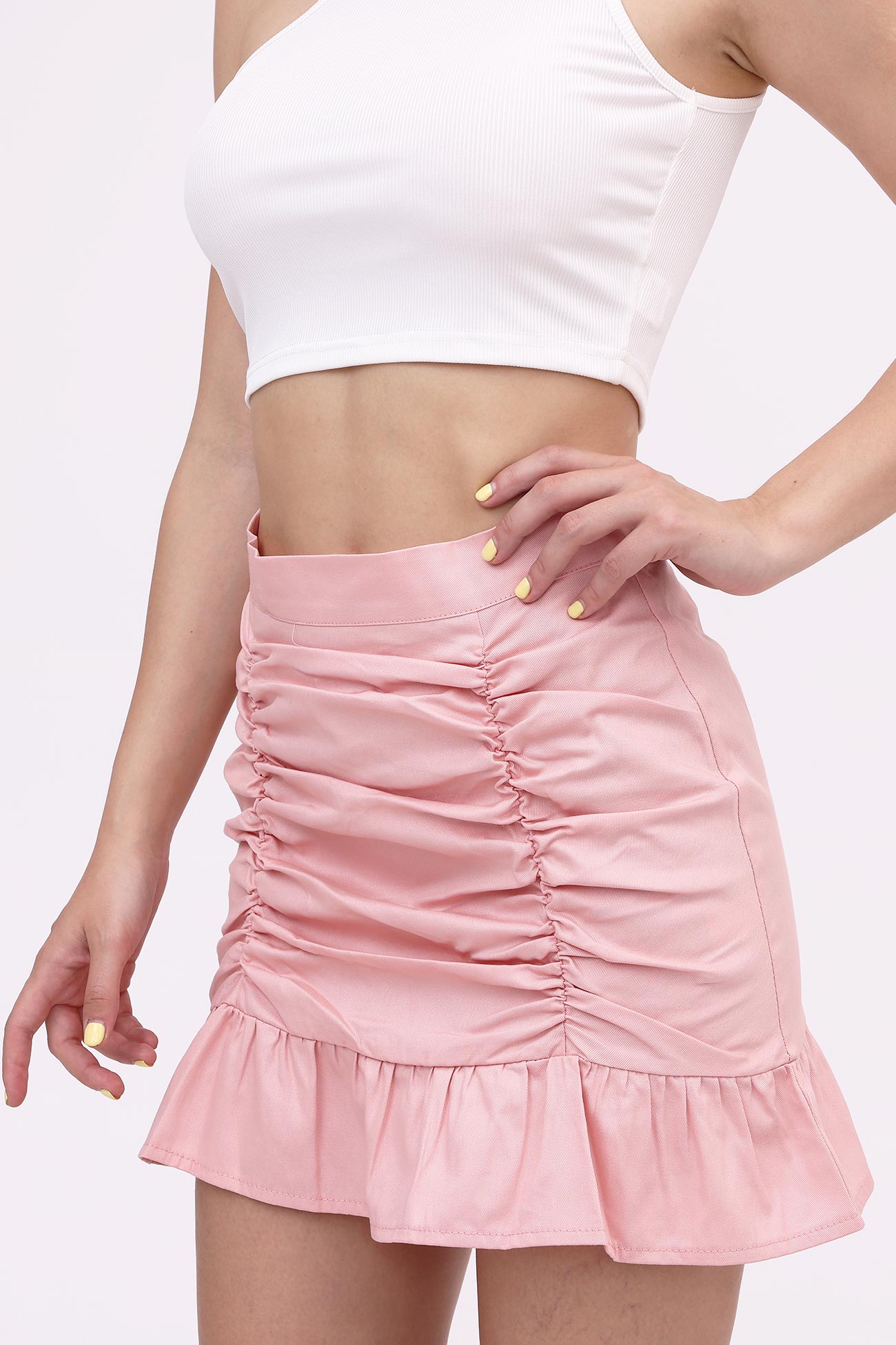 Pleated Ruffled Skirt