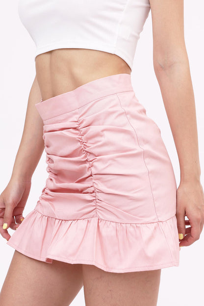 Pleated Ruffled Skirt