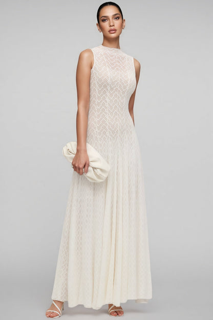 Lucas Pointelle Sleeveless Maxi Dress