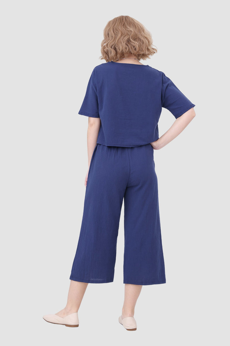 Short Sleeve Top & Elastic Waist Pants
