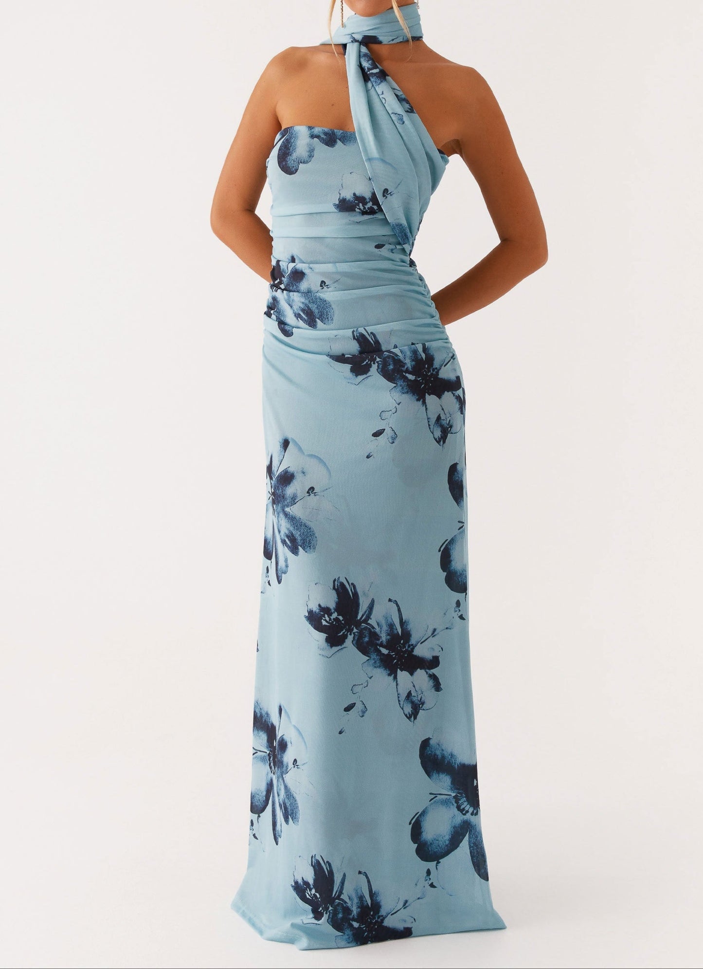 Carlotta Maxi Dress - Blue Black