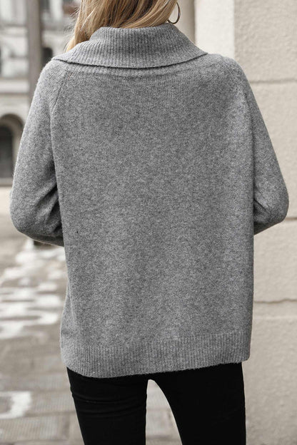 Stacked Collar Pullover Sweater
