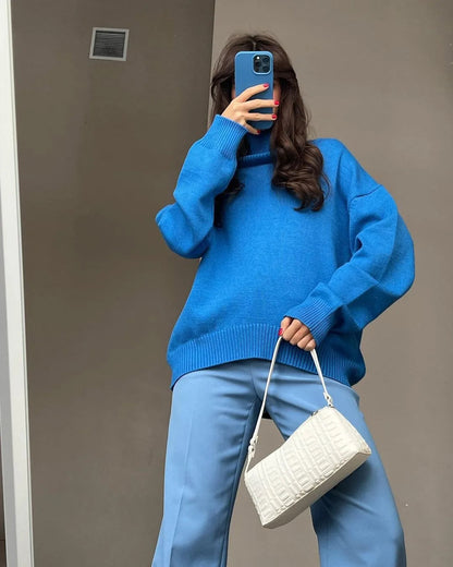 Thickened Knitwear Loose Turtleneck Warm Pullover Sweater