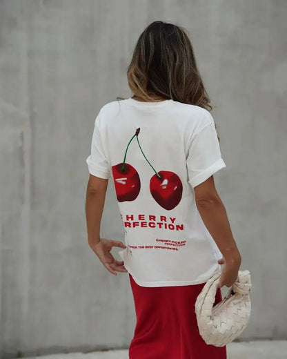 Summer Cherry Graphic T-shirt
