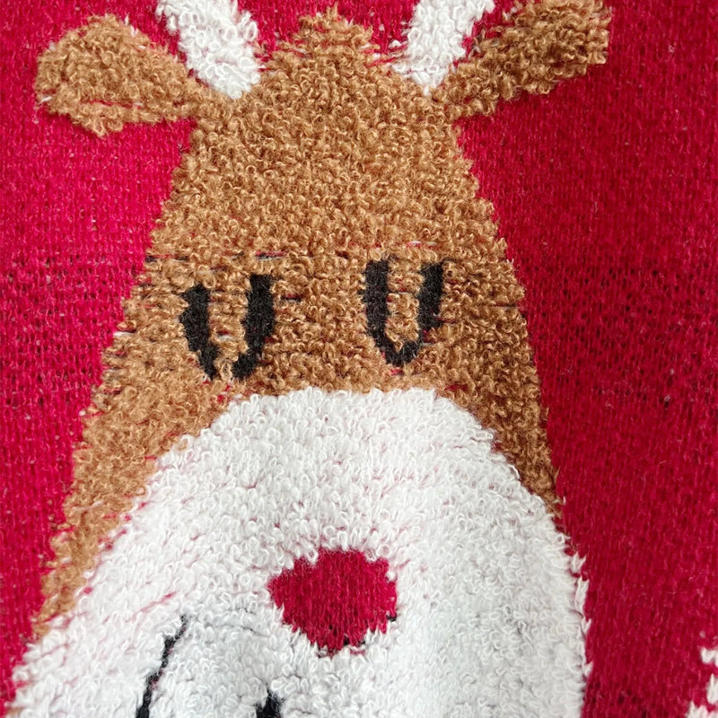 Thickened Raglan Sleeve Elk Christmas Tree Sweater
