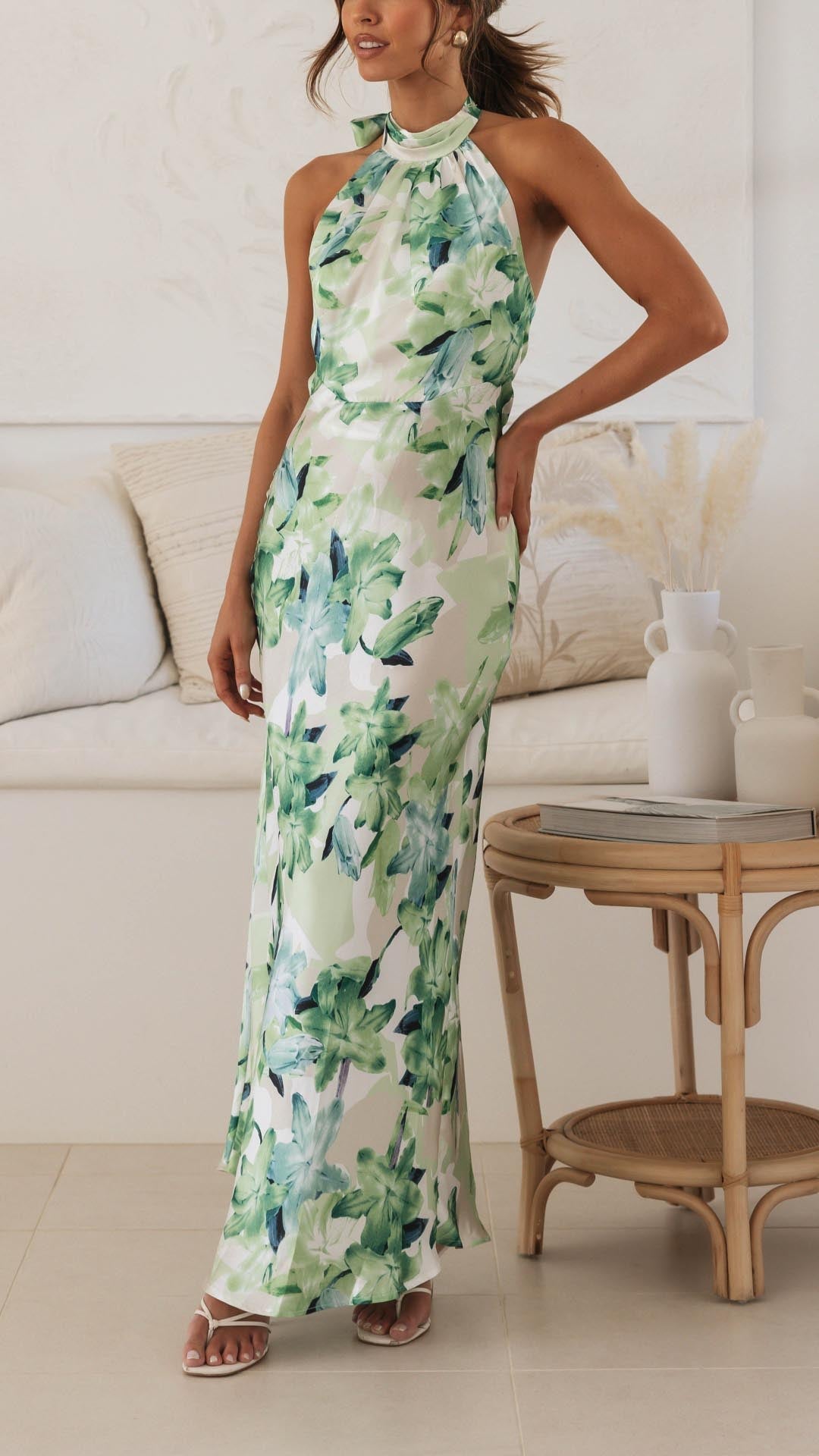 Shannon | Halter Maxi Dress