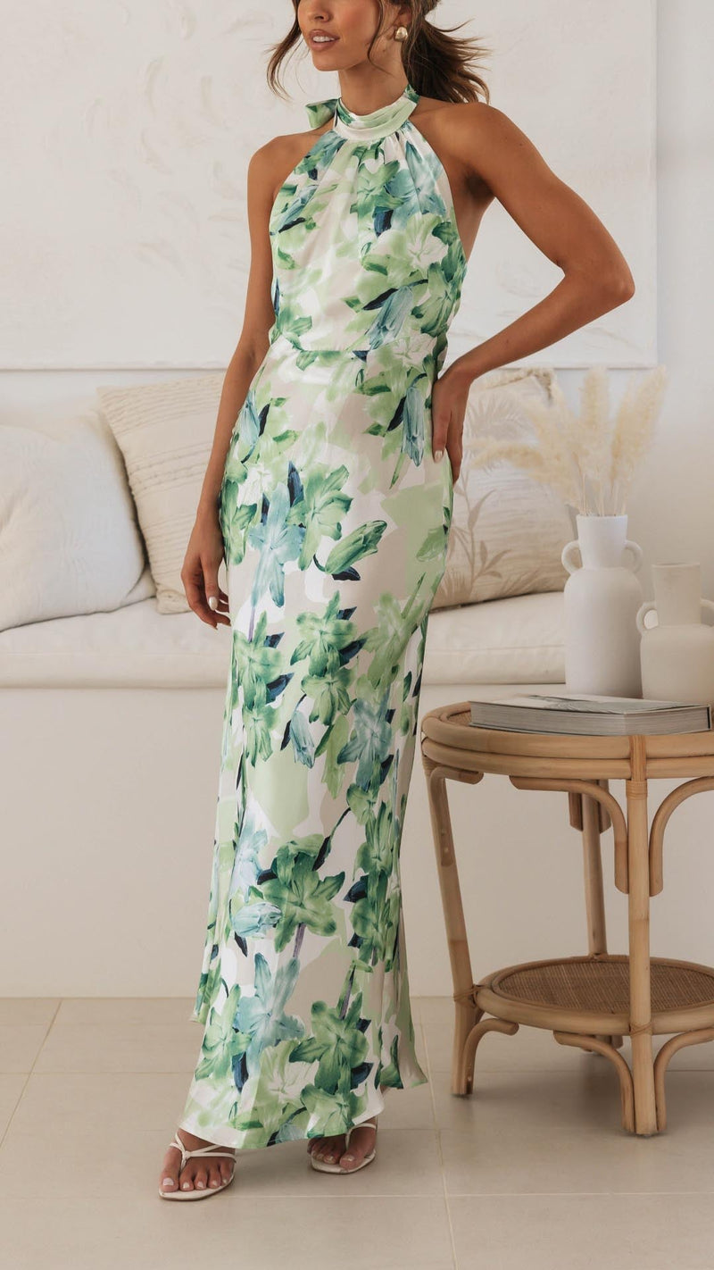 Shannon | Halter Maxi Dress