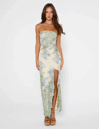 Theo Maxi Dress Tapestry™ — Command Every Gaze With Effortless Seductive Grace