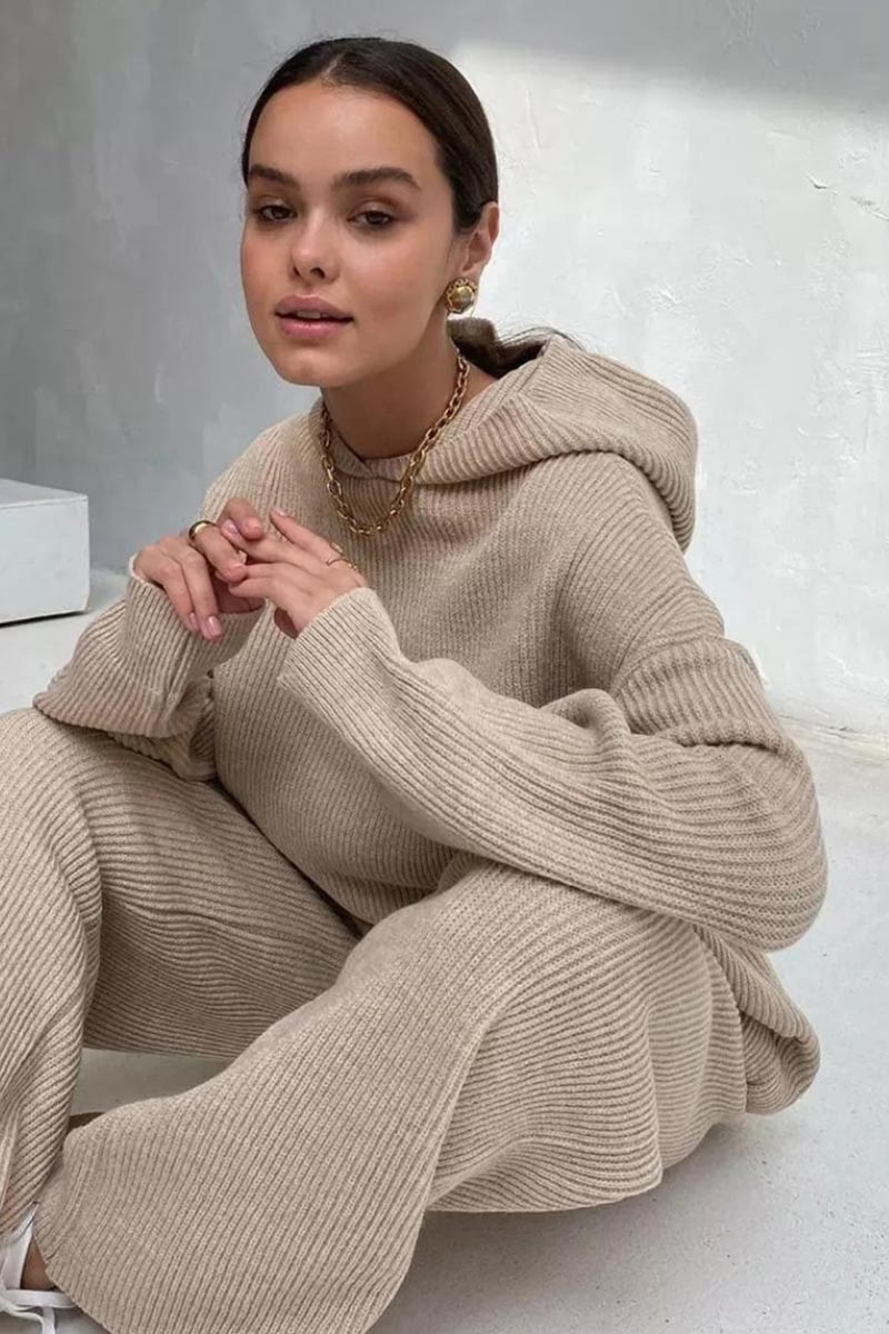Two-piece Color Hooded Sweater