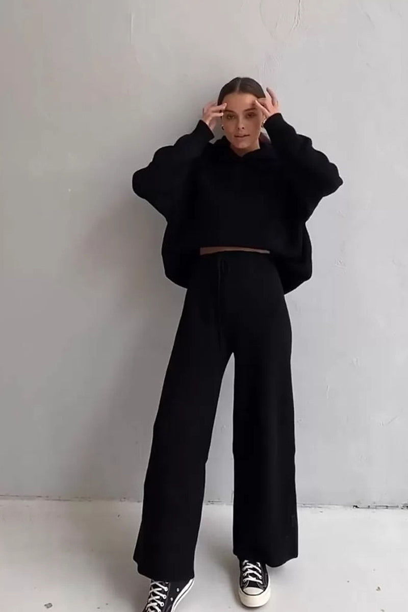 Two-piece Color Hooded Sweater