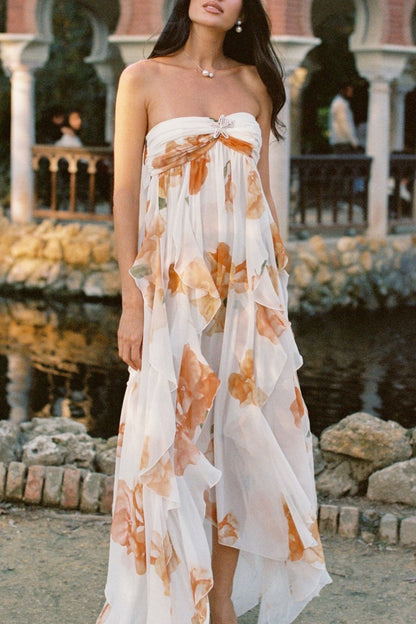 Takala Halter Backless Split Maxi Dress