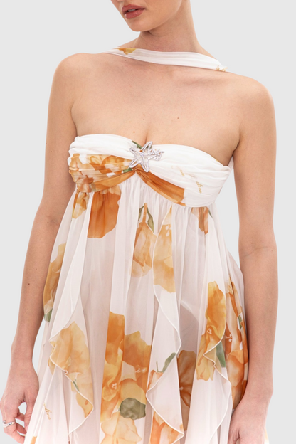 Takala Halter Backless Split Maxi Dress