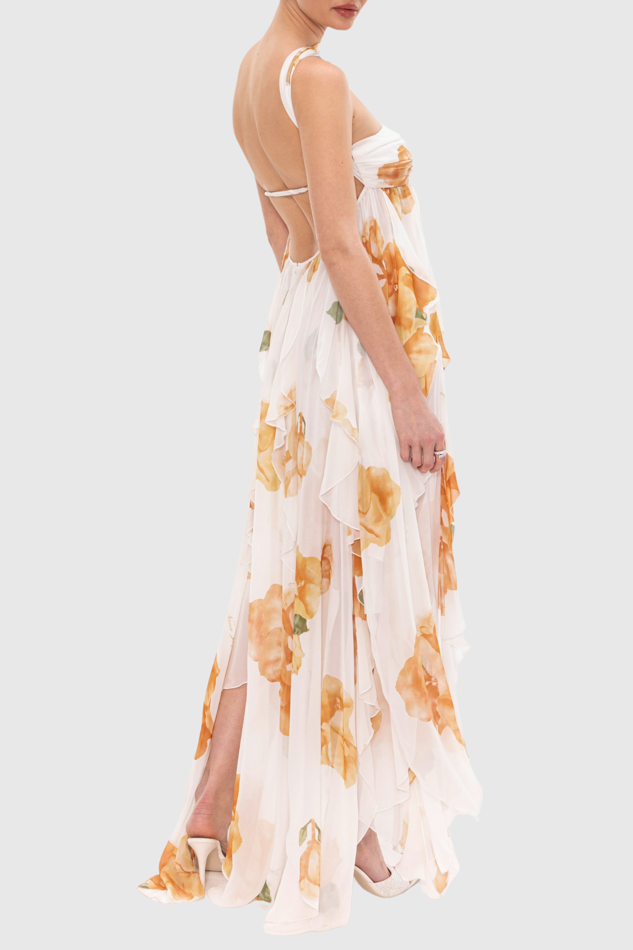 Takala Halter Backless Split Maxi Dress