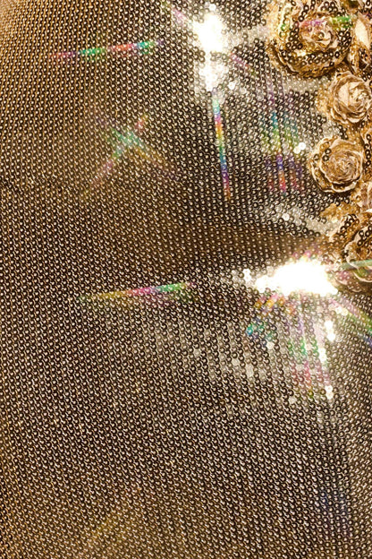 Tambi Strapless Sequin Midi Dress