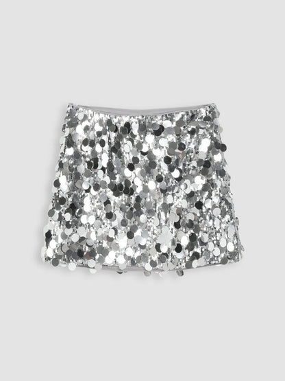 Sequin Skirt Silver/black Perfect Holiday Party Skirt