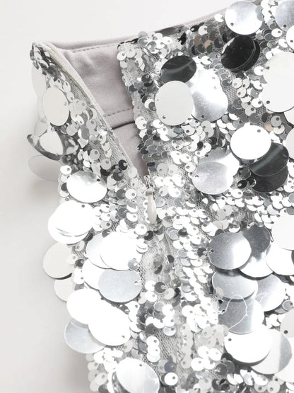 Sequin Skirt Silver/black Perfect Holiday Party Skirt