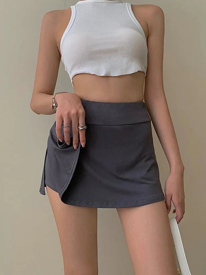 Dressbetty - High Waist Tennis Skirt Girl Summer A-line Mini Skirt