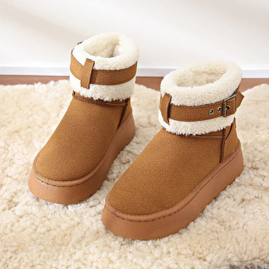 Thick Bottom Fleece-lined Stylish Warm Cozy Snow Boot