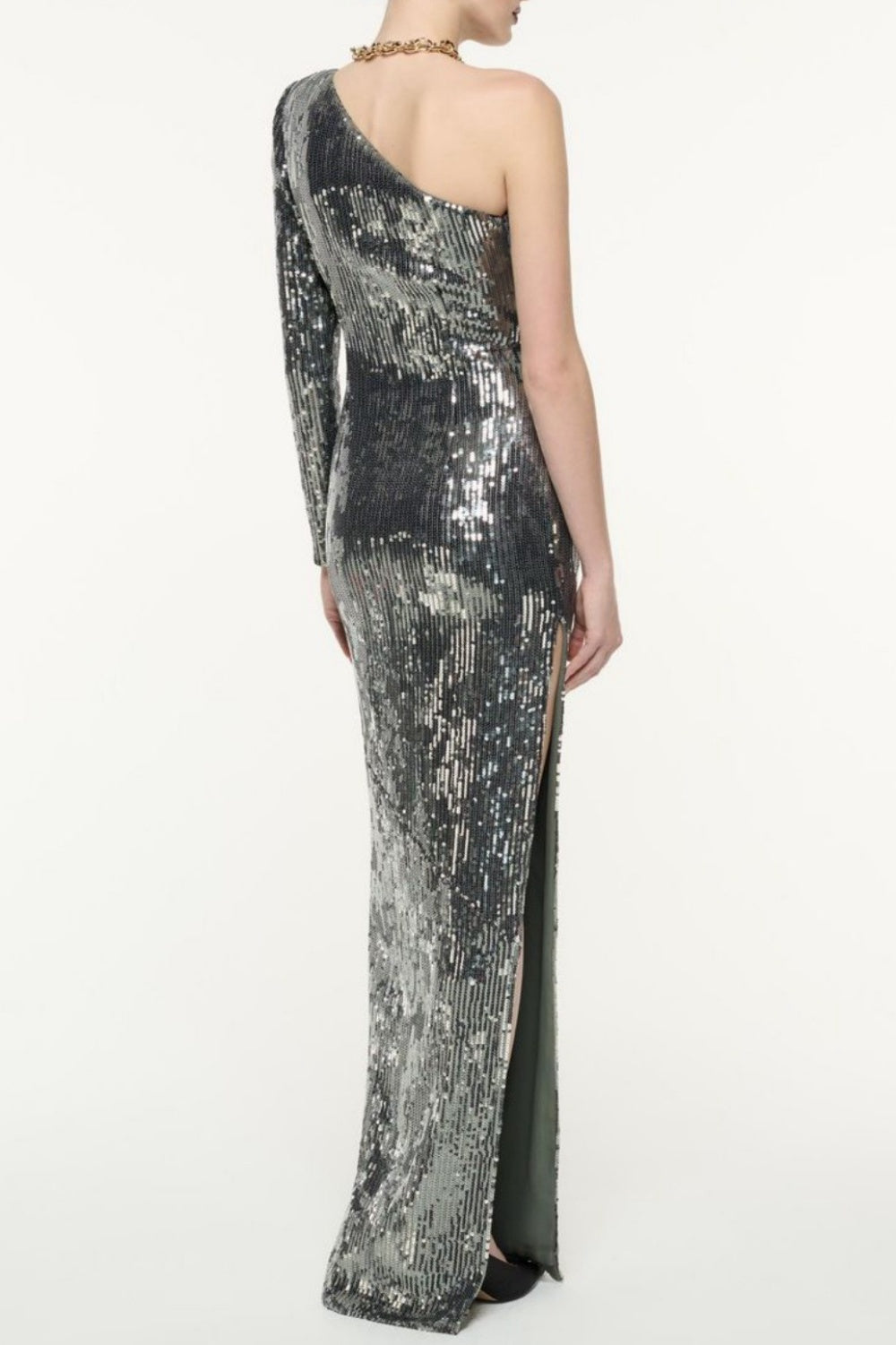 Thirza Sequin One Shoulder Maxi Dress