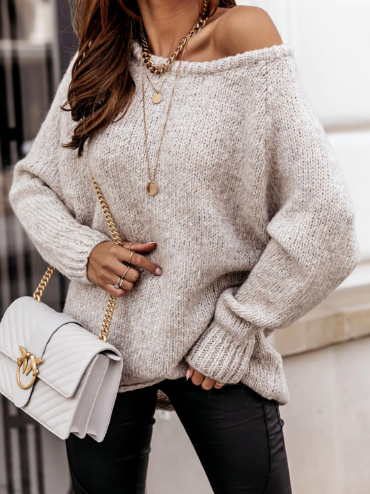 Doll | Chesterfield Apricot Oversized Collar Knit Sweater