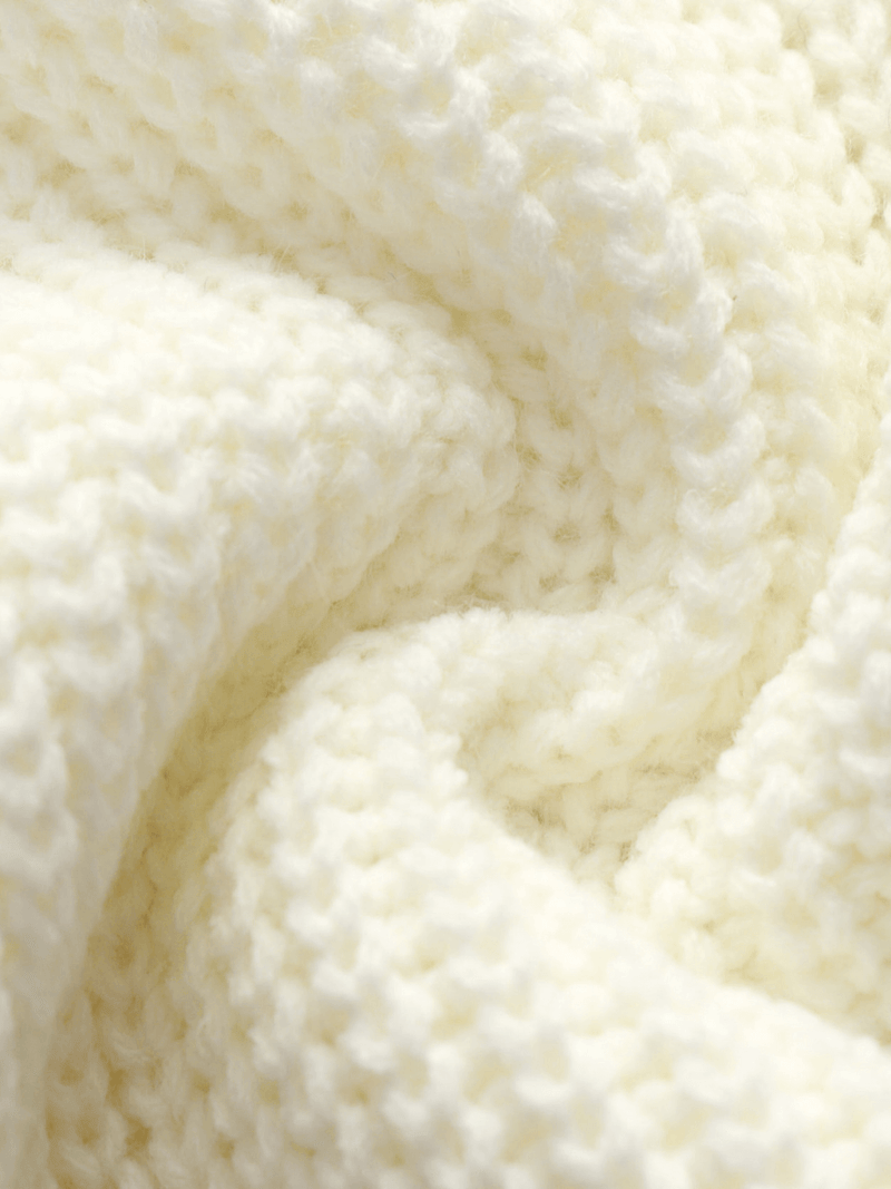 | Front and Back Wearable Knit Cardigan - Cream