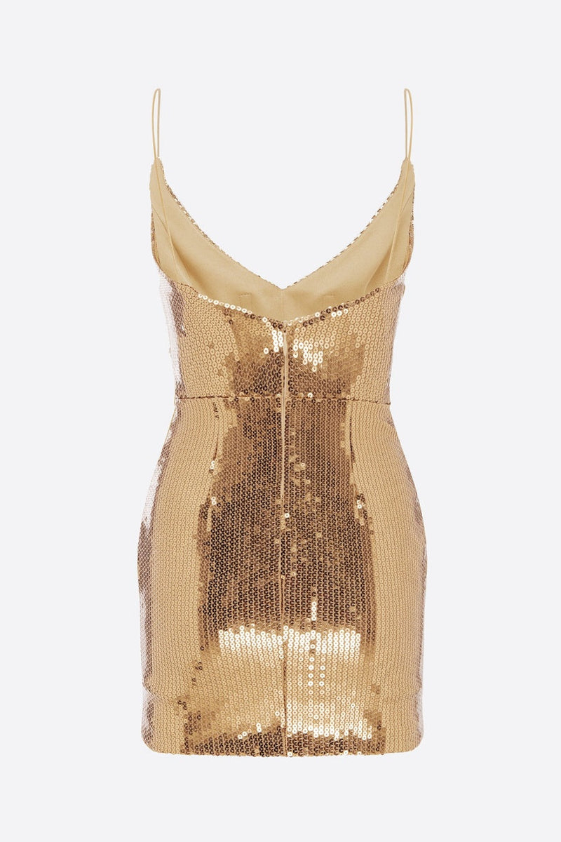 Vesper Draped Sequin Mini Dress