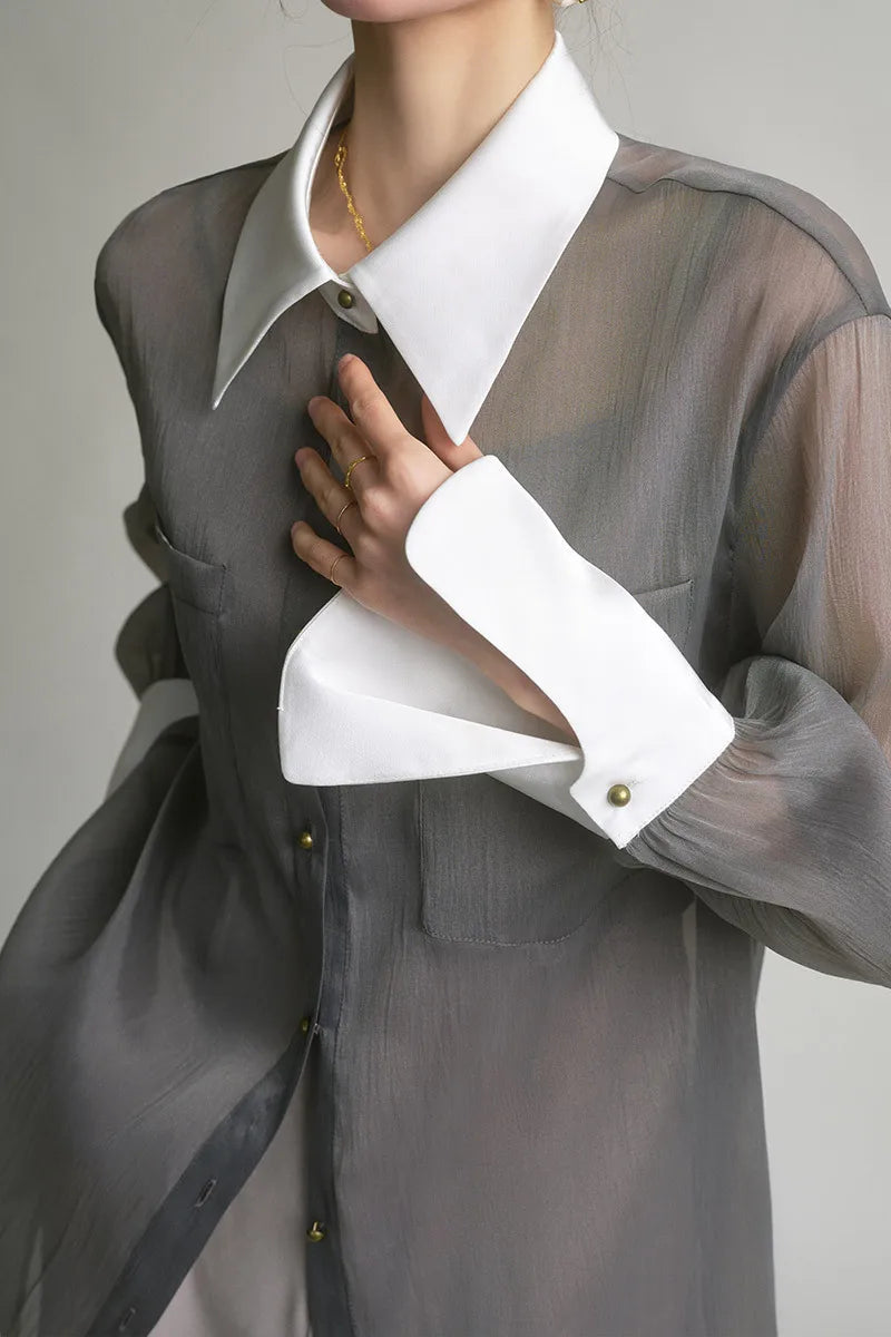 Sheer Long Sleeve Sun-proof Blouse