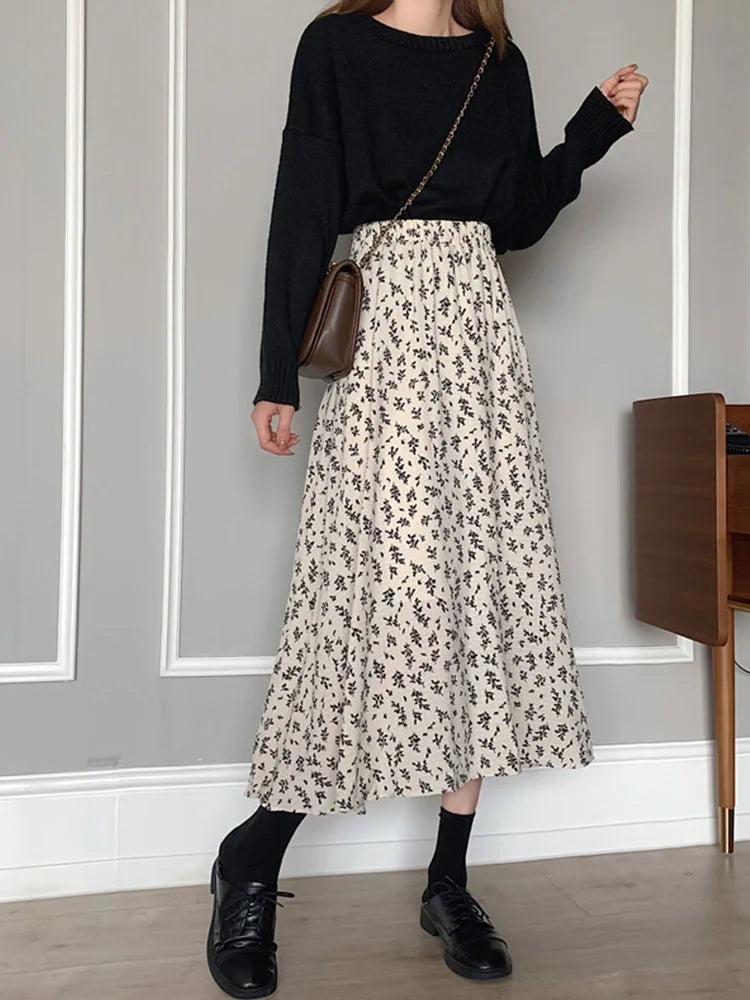 Dressbetty - Pleated Korean Midi Skirt