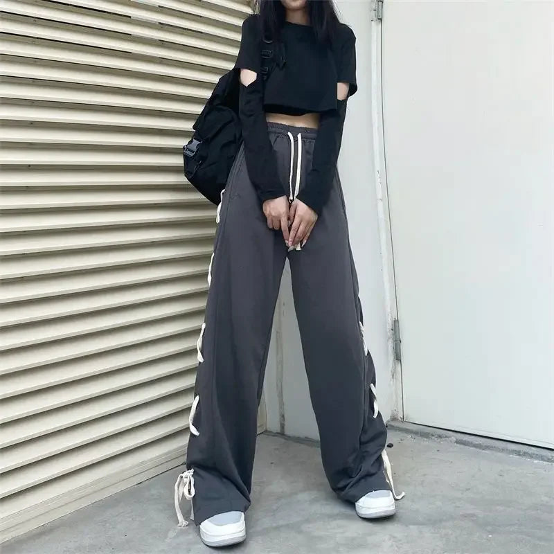 Y2k All-match Style Style Office Lady High Waist Sweatpants
