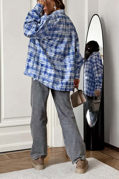 Plaid Oversized Blouse